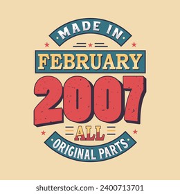 Made in February 1997 all original parts. Born in February 1997 Retro Vintage Birthday