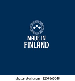 made in finland badge. vintage stamp.package label. vector illustration