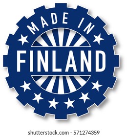 Made in Finland flag color stamp. Vector illustration