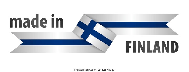 Hecho en Finlandia gráfico y etiqueta. Elemento de impacto para el uso que quieres hacer de él.