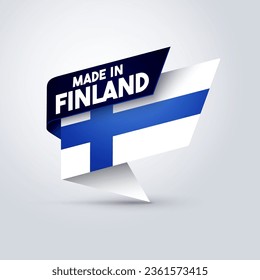 Made In Finland Pin With Finnish Flag