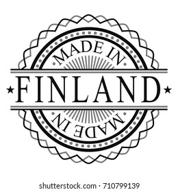Made In Finland Stamp Logo Icon Symbol Design