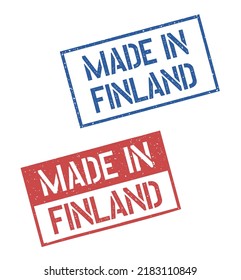 made in Finland stamp set, made in Republic of Finland product labels