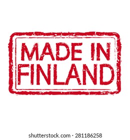 Made in FINLAND stamp text Illustration