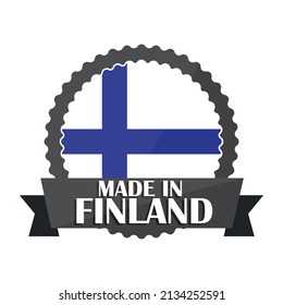 Made in Finland. Stamp,label, banner, logo, Vector Design.
