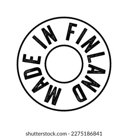 Made in Finland text emblem stamp, concept background