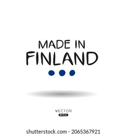 Made in Finland, vector illustration.