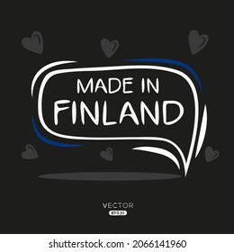 Made in Finland, vector illustration.