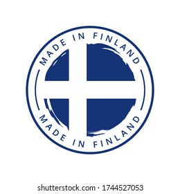 Made in finland vector round label