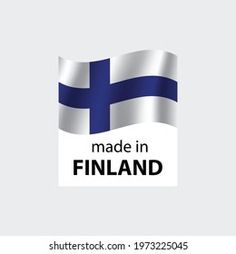 made in Finland vector stamp. badge with Finland  flag