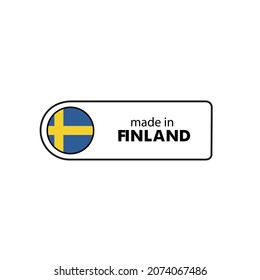 made in Finland vector stamp. badge with Finland flag.