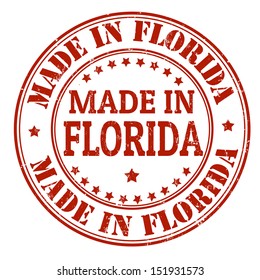 Made in Florida grunge rubber stamp, vector illustration