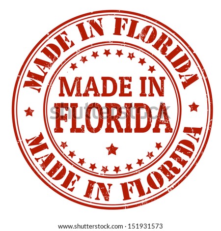 Made in Florida grunge rubber stamp, vector illustration