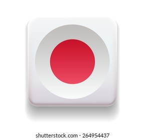 made in the form of a computer button for the web site. The national of the country. Illustration. Image. Icon. Vector. Flag of Tokyo