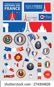 Made In France Art, French National Day, Flag Of France (vector Art)