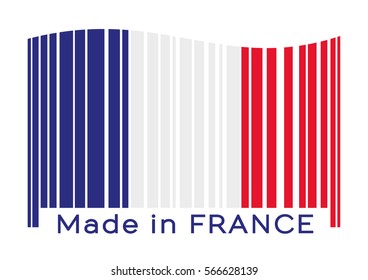 Made in France. Barcode.