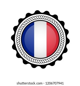 Made in France - france button.
