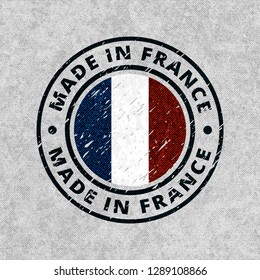 Made in France button illustration