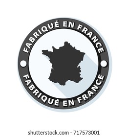 Made in France button illustration