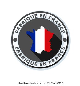 Made in France button illustration