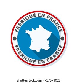 Made in France button illustration