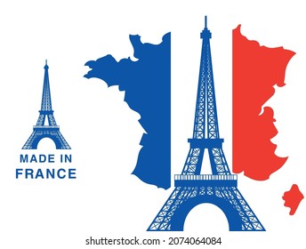 ilustraciones vectoriales hechas en Francia y en la torre Eiffel 