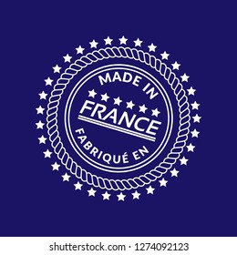 made in france emblem, label, badge,sticker, logo. Designed for your web site design, logo, app, UI. fabrique en