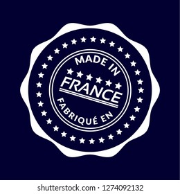 made in france emblem, label, badge,sticker, logo. Designed for your web site design, logo, app, UI. fabrique en