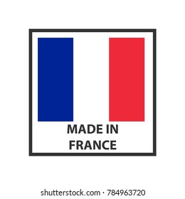 Made in France in frame stamp. Vector illustration.