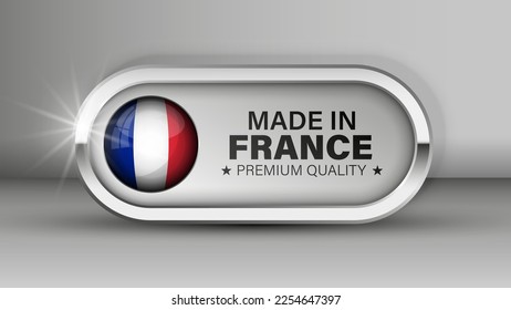 Made in France graphic and label. Element of impact for the use you want to make of it.