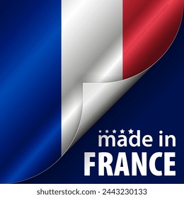 Made in France graphic and label. Element of impact for the use you want to make of it.