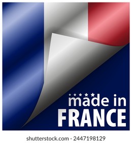Made in France graphic and label. Element of impact for the use you want to make of it.