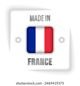 Made in France graphic and label. Element of impact for the use you want to make of it.