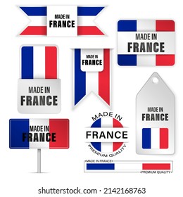 Made in France graphics and labels set. Some elements of impact for the use you want to make of it.