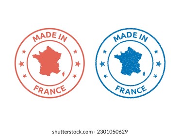 made in France icon set, French product stamp