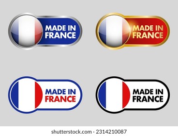 Made in France icon set, in vector format