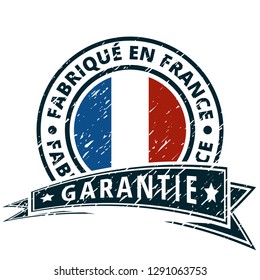 Made in France illustration (Non-English text - Made in France Guarantee)