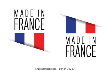 Made in France isolated on white background