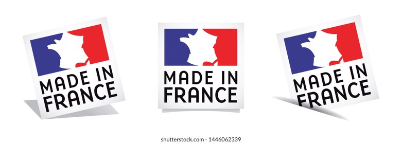 Made in France isolated on white background