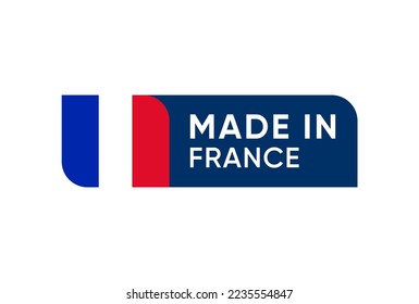 Made In France. Label Banner icon design