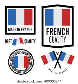 Made in France label set