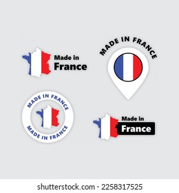 
Fabricado en Francia. Estampado hecho en Francia. Gran conjunto de etiquetas, pegatinas, marcadores, insignias, símbolos y curls de página con el icono de la bandera francesa sobre elementos de diseño.