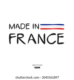 Made in France, France logo design, vector illustration.