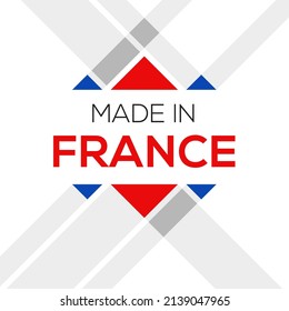 Made in France, France logo design, vector illustration.