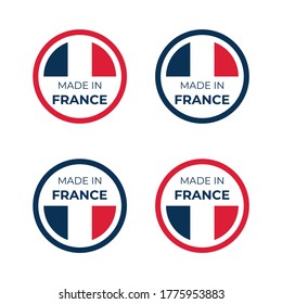 Made in France sign vector for business and product label