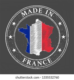 Made in France stamp vector illustration.