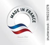 Made in France transparent logo icon silver background