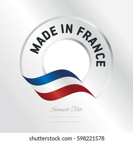 Feito na França logotipo transparente ícone de fundo prata