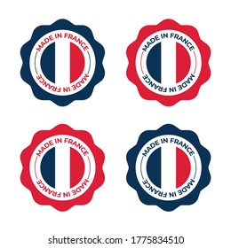 Made in France vector illustration of French emblem and badge