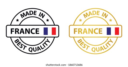 made in France   vector stamp. badge with France   flag